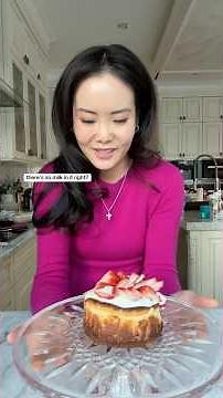 How to make a strawberry basque cheesecake