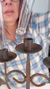 37K views · 242 reactions | DIY Rusty Old Candelabra Reboot | Glow Up ✨ This candelabra has been rusting in my yard for 20 nyears. I've decided to turn it from eyesore to eyecandy. ️ #diy #upcycle #flip | Trina Transfixed | Facebook