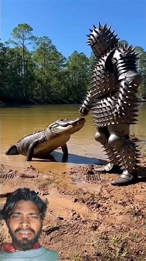 Armored Man vs Alligator | Spiked Suit Tested in Wild Forest Attack