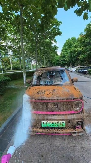 POV: This Car's Glow Up is INSANE 🚗✨ Muddy to Mint!