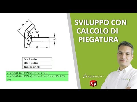 Sviluppo lamiera con il metodo "Calcolo di piegatura" in SolidWorks