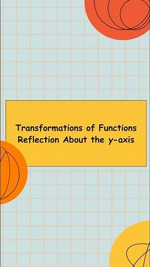 Reflection about the y-axis | Graphs #maths #functions #education #reflection