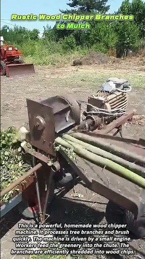 Rustic Wood Chipper Branches to Mulch