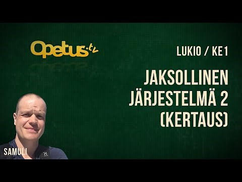 Jaksollinen järjestelmä 2 (kertaus)