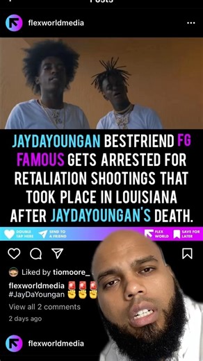 67 reactions · 26 shares | #JayDaYoungan bestfriend #FGFamous gets arrested for #retaliation #shootings that took place in #Lousiana  #HipHopFlex | DominicanJonn TV | Facebook