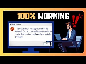 EASY FIX For This Installation Package Could Not Be Opened In Windows-SOLVED