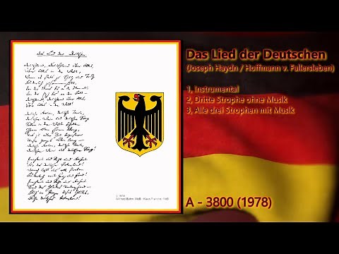 Das Lied der Deutschen (1978) (Alle 3 Strophen) Die Deutsche Nationalhymne alle drei Strophen