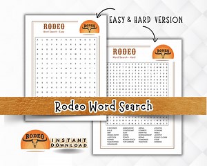 Rodeo Word Search, Rodeo Games for Kids, Rodeo Cowgirl, Western Cowboy, Rodeo Mom, Barrel Racing to Bull Riding, Gift for Rodeo Lovers - Etsy Australia