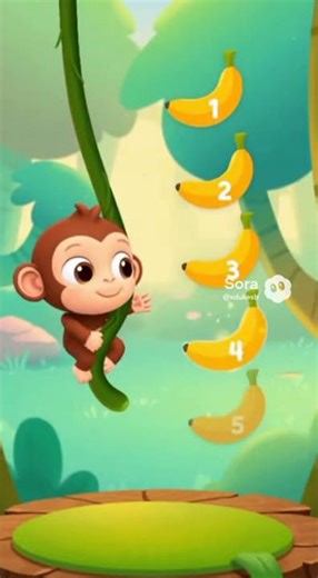 Happy Monkey Counts Numbers | Fun Learning Video#kids #kidscontent #cutecartoon #cuteanimals