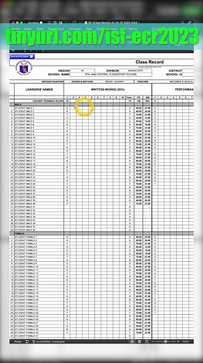 All-in-One Class Record for DepEd Teachers with iSF EClassRecord