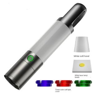 [Hot Item] Customized USB Rechargeable Flashlight Telescopic Zoom Logo LED Torch Keychain Light Flexible Work Light