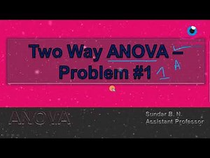I Two Way ANOVA I Problem #1 I