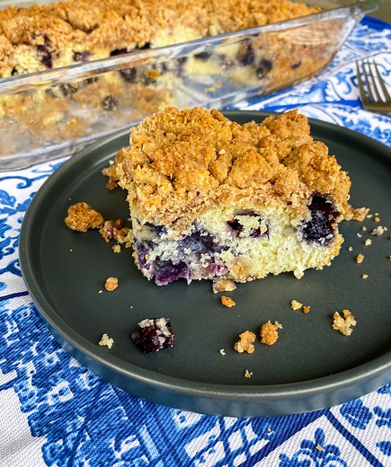 BEST Blueberry Coffee Cake - Tastefully Grace
