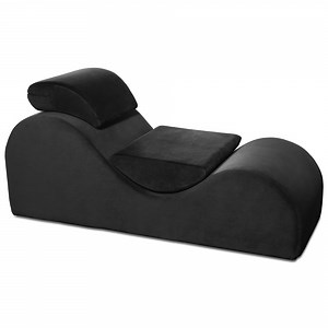 Avana Luvu Lounger - Elegant Chaise Lounge Chair for Yoga, Exercise, Stretching, Massage and More - High Density Foam Core, Black