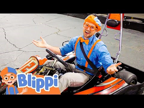 Blippi Visits a Go Kart Track | Blippi! | Learning Videos for Kids