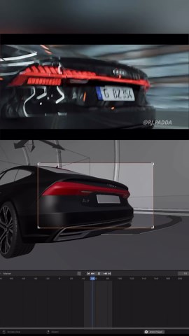 OnlyRJ 3D on Instagram: "Viewport vs Final Result Audi A7 commercial fully animated in 3D using Blender. This was a personal project I did for fun. Software Used: Blender for 3D animation, Cycles for rendering, and DaVinci Resolve for final editing. Car Model: Audi A7, sourced from the Transportation Add-on for Blender. Animation Tools: The car was expertly rigged and animated using the Launch Control Add-on for Blender, ensuring realistic and dynamic movement. Whether you’re an Audi enthusiast,