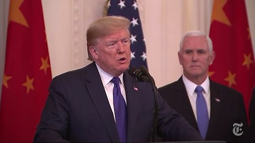 Trump Signs China Trade Deal, Putting Economic Conflict on Pause