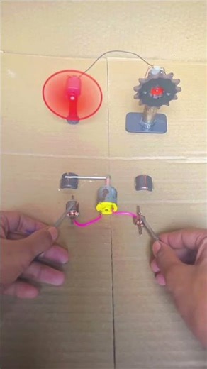 🔥How to Work DC Motor Switch Mechanism Using Mini Fan #shorts #youtubeshorts #dcmotor #mechanism