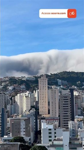CASCATA DE NUVENS cria efeito surreal no céu da Serra do Curral, em BH