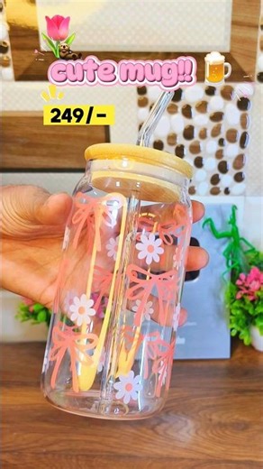 Meesho Glass Tumbler under ₹249/- | Budget Friendly Aesthetic Mug Review! Meesho Finds #shopping