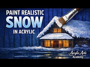 How to Paint Realistic Snow in Acrylic | 7 Easy Winter Painting Techniques for Beginners