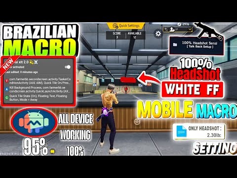 BRAZILIAN 🇧🇷 WHITE FF 👾 FREESTYLE 🎯 ANDROID MACRODROID 📱TUTORIAL MACRO SINCE! 🎮HOW TO DOWNLOAD MACRO