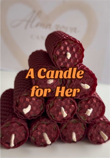Handmade Beeswax Candle for Women's Empowerment