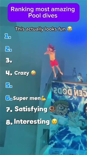 Ranking most amazing pool dives #fun
