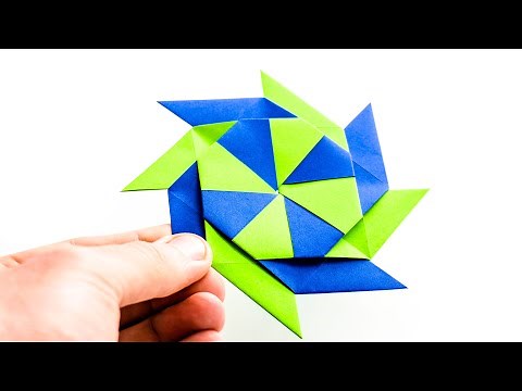 How to make 8 pointed transforming ninja star - Paper star