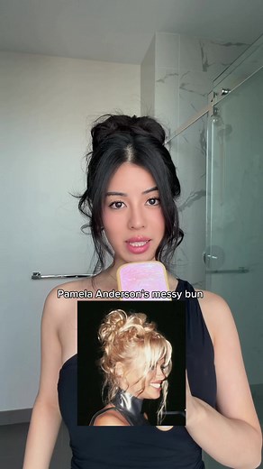 Pamela Anderson's Iconic Bun Hair Tutorial