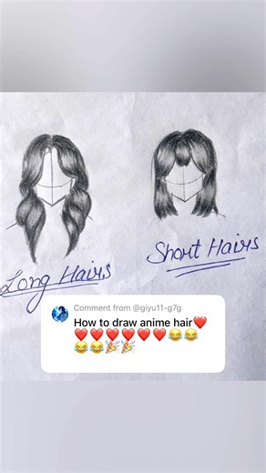 Drawing Hair long and short #tutorial #howtodraw #hair #art #drawing #thesilentcanvases