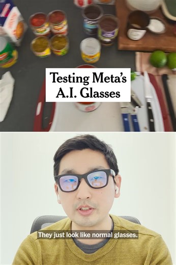17K views · 55 reactions | Here's what our journalists thought of the Ray-Ban Meta glasses, which are built with AI software and are available next month. https://nyti.ms/4cOCoZ1 | The New York Times | Facebook