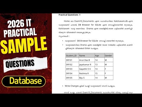 SSLC IT Model Sample Questions | Database 1