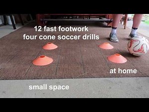 12 fast footwork four cone soccer drills
