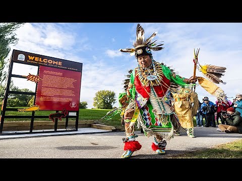 Watch Saginaw Chippewa Indian Tribe perform powwow dance at Indigenous Peoples’ Day ceremony