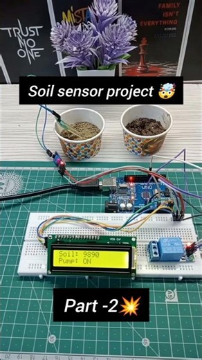 ###arduino uno 💥 #soil sensor project 🤯 for IoT and school students 💯