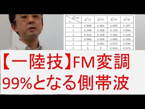 【一陸技】無線工学A 周波数変調 ベッセル関数 占有周波数帯幅