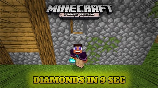 Getting DIAMONDS in 9 Seconds SPEEDRUN!! [MCPE] || Noobeez 