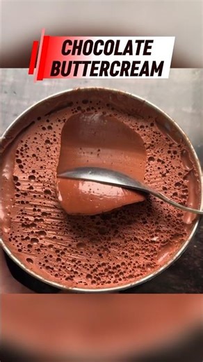 chocolate buttercream with recipe #cake #chocolate #buttercream