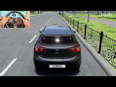 2012 Kia Rio 3 - BeamNG Drive Gameplay & Crash Test | Logitech G29