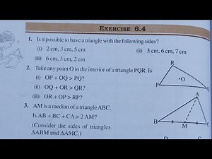 Class 7 Maths Chapter 6 l NCERT EXERCISE-6.4 l Triangle l CBSE Board l Solution l 7th
