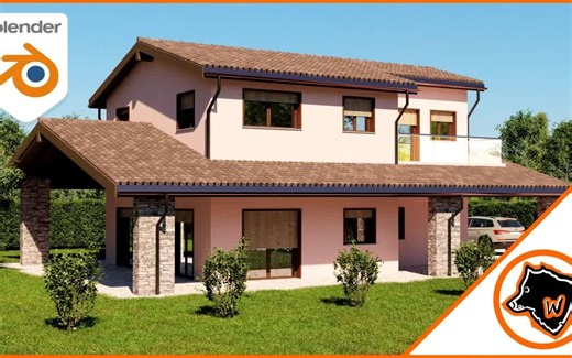 iBlender中文版插件Archipack 教程在 Blender 中创建单户住宅（）Blender