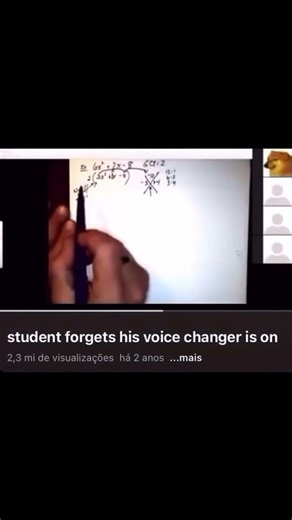 Funniest Online Class Fail: Student forgets Voice Changer is ON