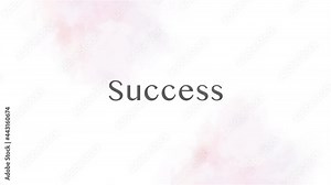Success text animation message motion graphics design Stock Video