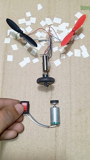 Mini Dynamo Generator Power Transfer in Drone Motor #dcmoter | Inventor Pial