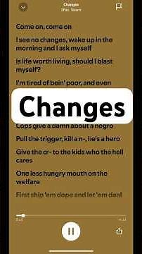 Changes by 2Pac (lyrics ) #song #lyrics #music #spotifyhits #90s #2pac #tupac #changes #fyp