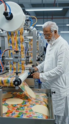 Papad packaging machine for small business #food #machine #video #business #ideas #papad #reels