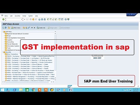 GST implementation in sap mm