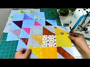 💟Creative patchwork with extra fabrics at home🍁 Beautiful leaves pattern with colored fabrics