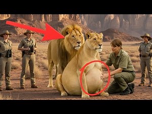 Female ranger successfully saves pregnant lion in labor | But is startled by mother lion's reaction